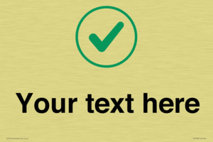 Custom plain background, green tick in circle sign